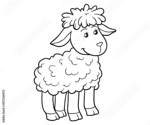 Sheep Coloring Page for kids 001