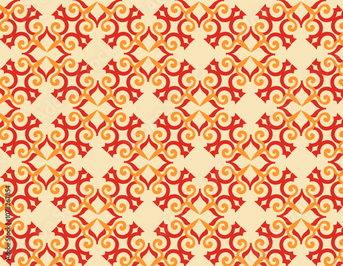 Wallpaper Mural Floral tile pattern Torontodigital.ca