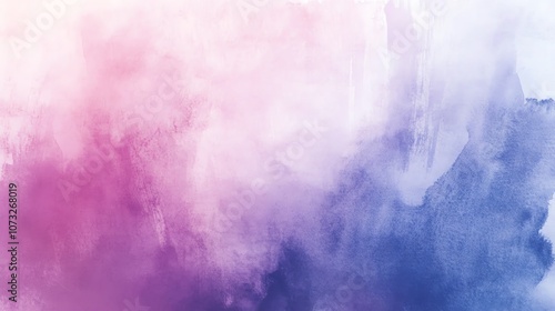 Abstract watercolor background with soft shades of pink, orange, and blue.