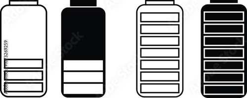 Set of Battery icon vector illustration