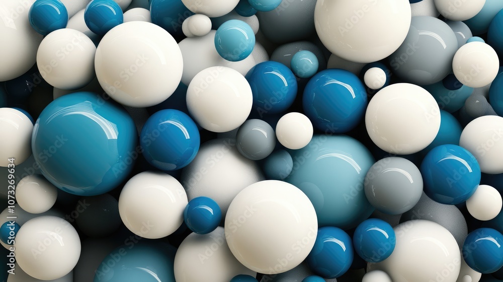 Modern Abstract 3D Spheres Composition background Modern Abstract 3D Spheres Composition background