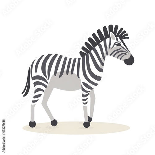 zebra isolated on white photo