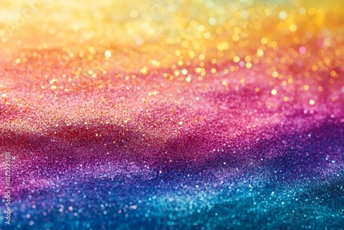 A colorful background with a rainbow of colors and glitter