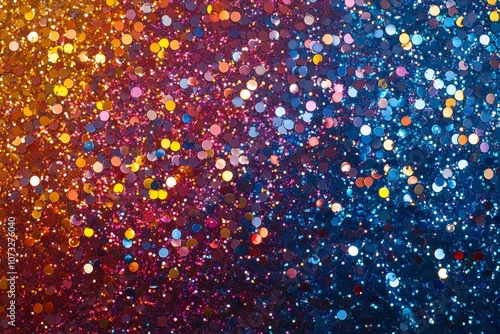 A colorful, glittery rainbow pattern