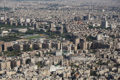 Damascus, Syria - June 1, 2023: Skyline of Damascus from Mount Qasioun
