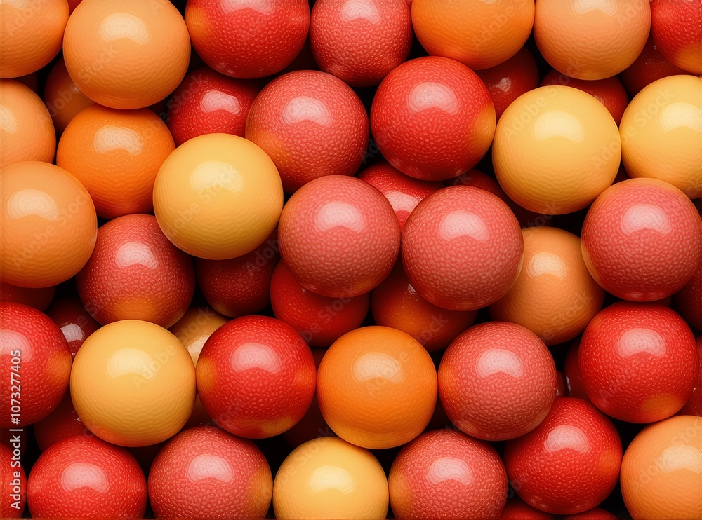 Colorful Sphere Background Abstract Texture of Red and Orange Balls Colorful Sphere Background Abstract Texture of Red and Orange Balls