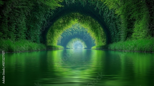 Tree canopy over the river