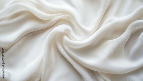 A white fabric with a wavy pattern