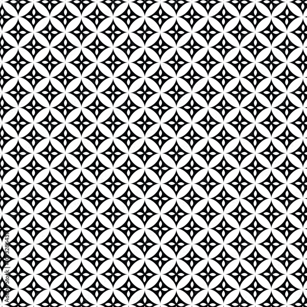 Seamless black and white diamond grid pattern. Seamless black and white diamond grid pattern.