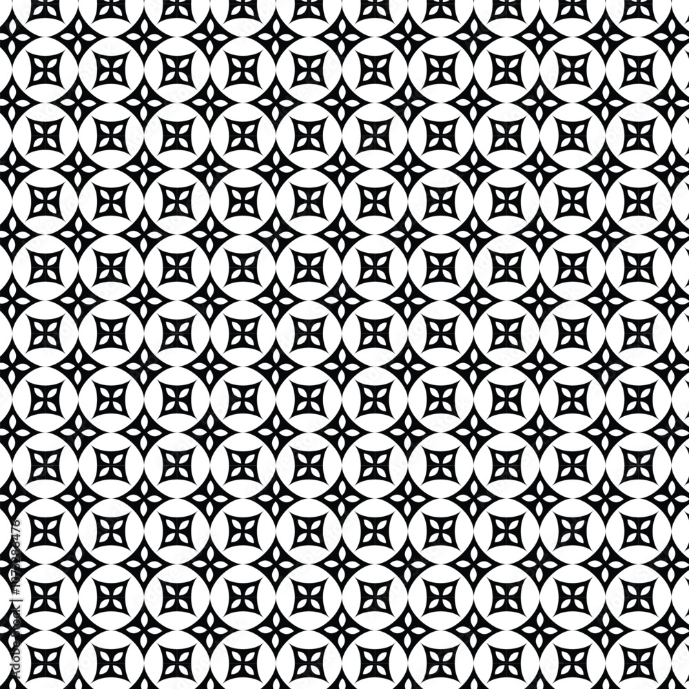Seamless black and white diamond grid pattern. Seamless black and white diamond grid pattern.
