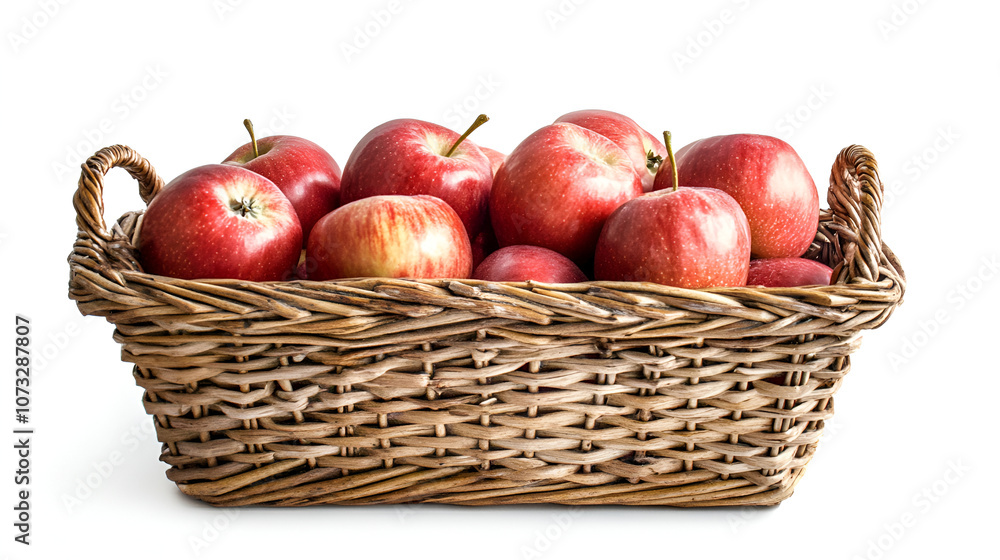 Big and little apples on wicked plate Many red juicy apples in a wooden basket on a white background. Fruity Delight apples inside basket with healthy food concept red apple
Big and little apples on wicked plate Many red juicy apples in a wooden basket on a white background. Fruity Delight apples inside basket with healthy food concept red apple