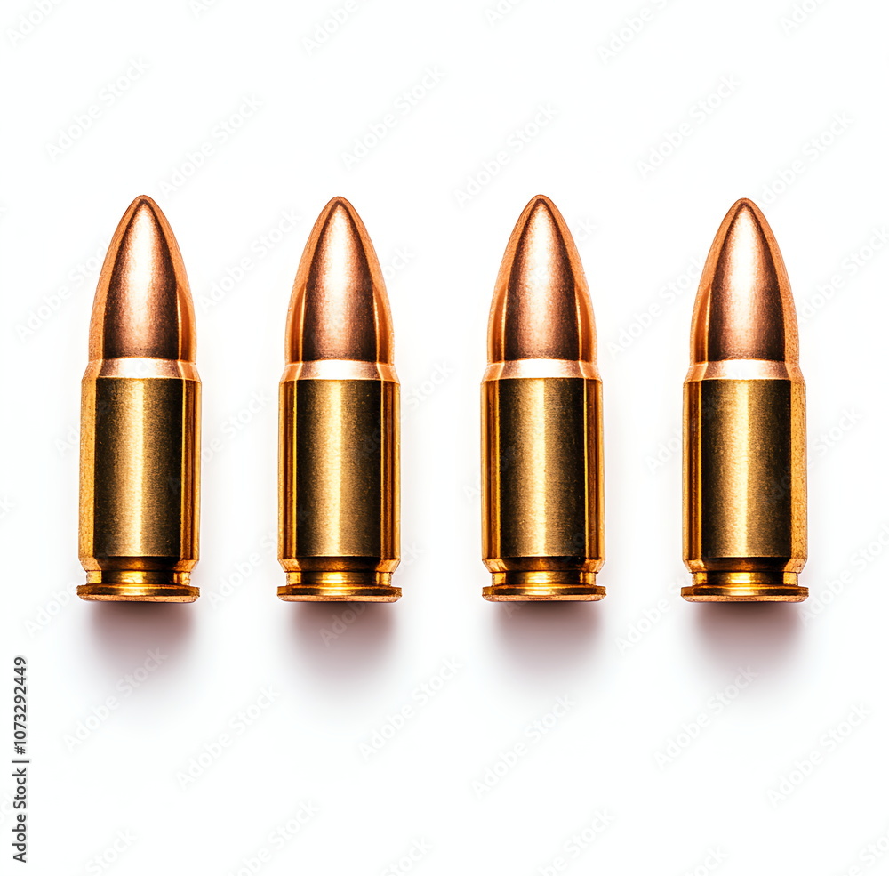 Many bullets on white background. Military ammunition Many bullets on white background. Military ammunition