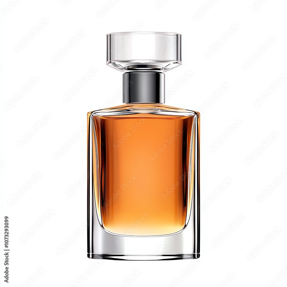 Elegant perfume bottle showcasing a rich, amber fragrance in a stylish glass container. Elegant perfume bottle showcasing a rich, amber fragrance in a stylish glass container.
