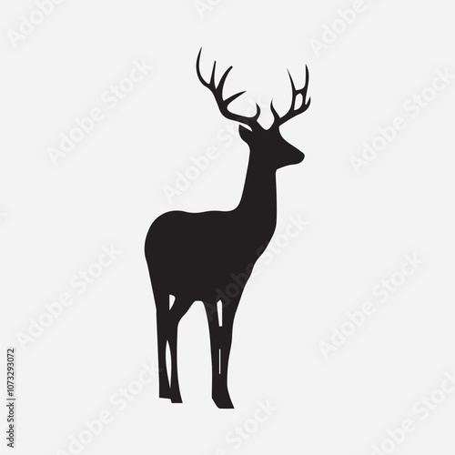 Deer Black Vector Shilourtte