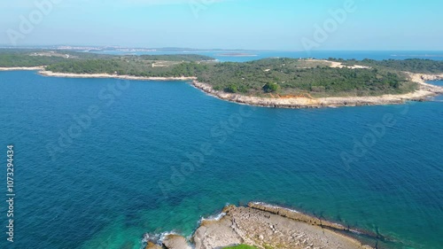 Wallpaper Mural Rt Kamenjak is a stunning peninsula located near Pula, Croatia. Renowned for its rugged coastline, crystal-clear waters, and numerous small islands, it offers breathtaking aerial views Torontodigital.ca