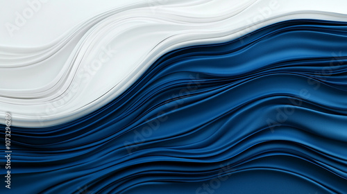 Abstract waves of blue and white create a smooth flowing texture for creative designs.