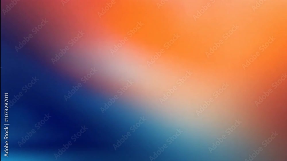 Loop gradient background blue and orange slow motion looping video