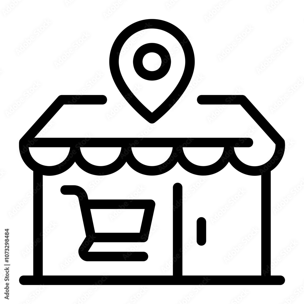 supermarket line icon