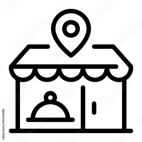 restaurant line icon
