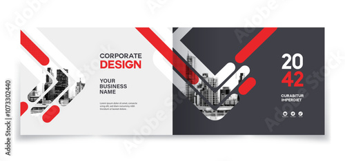City Background Business Book Cover Design Template