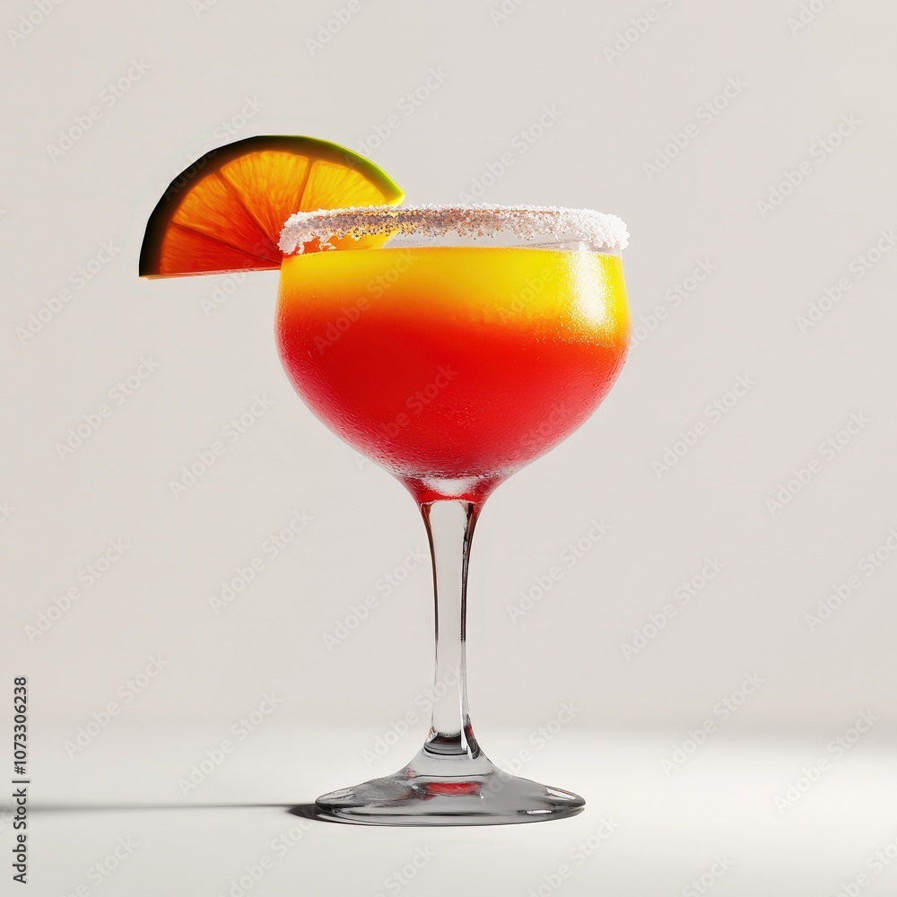 Vibrant cocktail garnished with a slice of orange, perfect for summer celebrations. Vibrant cocktail garnished with a slice of orange, perfect for summer celebrations.