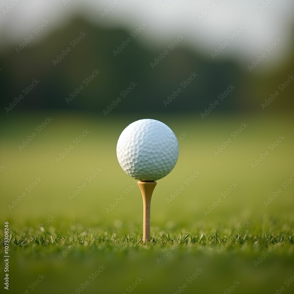 Golf ball on a stand