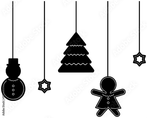 cookie illustration decoration silhouette bread logo cake icon ginger outline holiday gingerbread food candy house sweet winter design dessert shape women vector graphic background