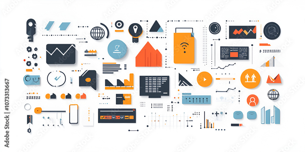 Data visualization elements and infographic icons set, Collection of infographic icons for analytics and reports
Data visualization elements and infographic icons set, Collection of infographic icons for analytics and reports
