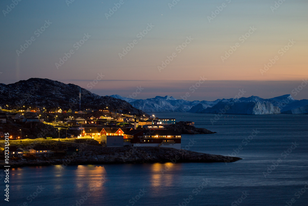 Icebergs and frigid scenery in Greenland, Arctic Icebergs and frigid scenery in Greenland, Arctic