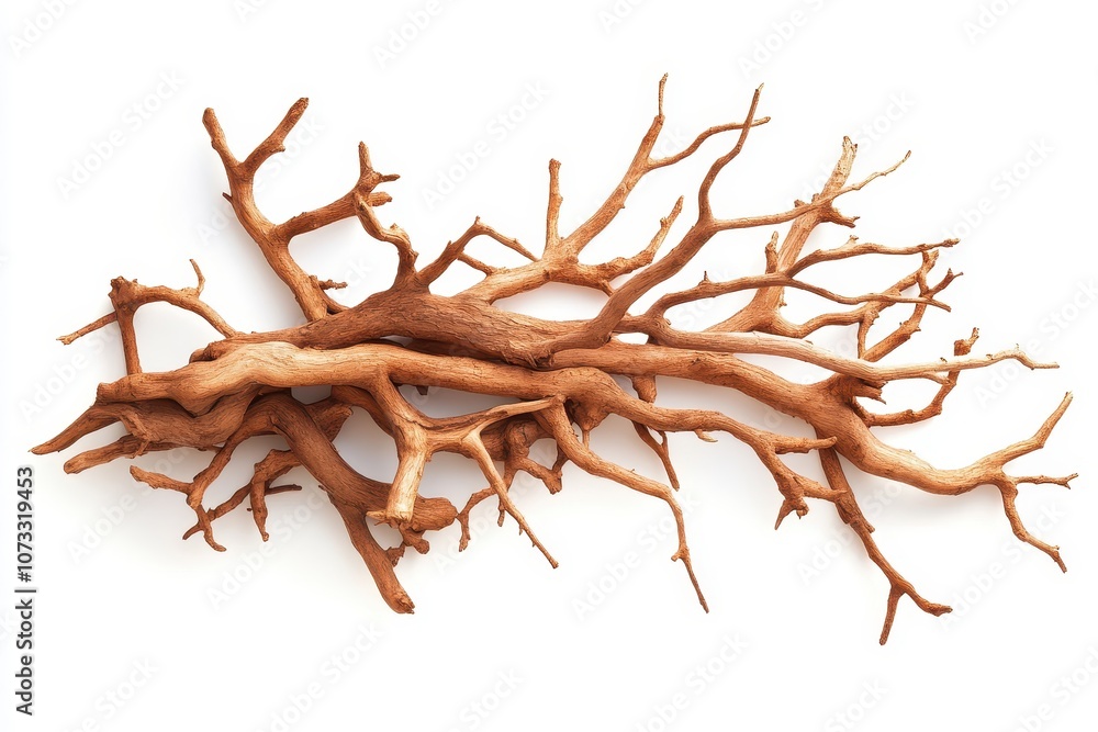 Obraz premium Realistic Tree Roots and Branches Arrangement