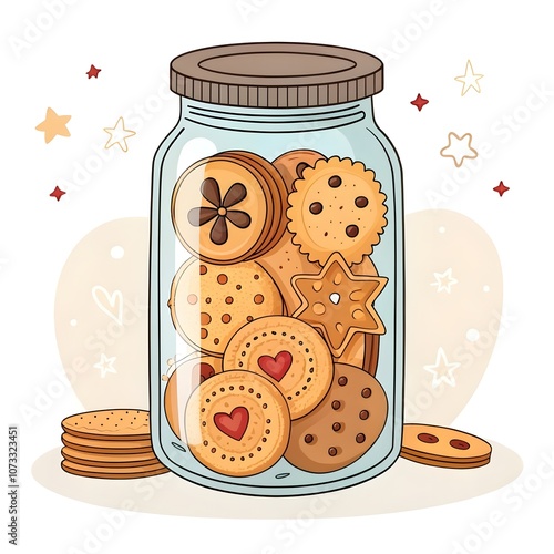 Charming Cookie Jar Illustration
