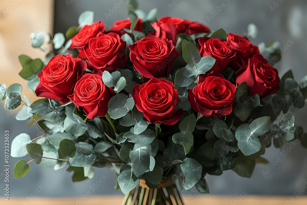 Obraz premium Valentine's Day Rose Bouquet