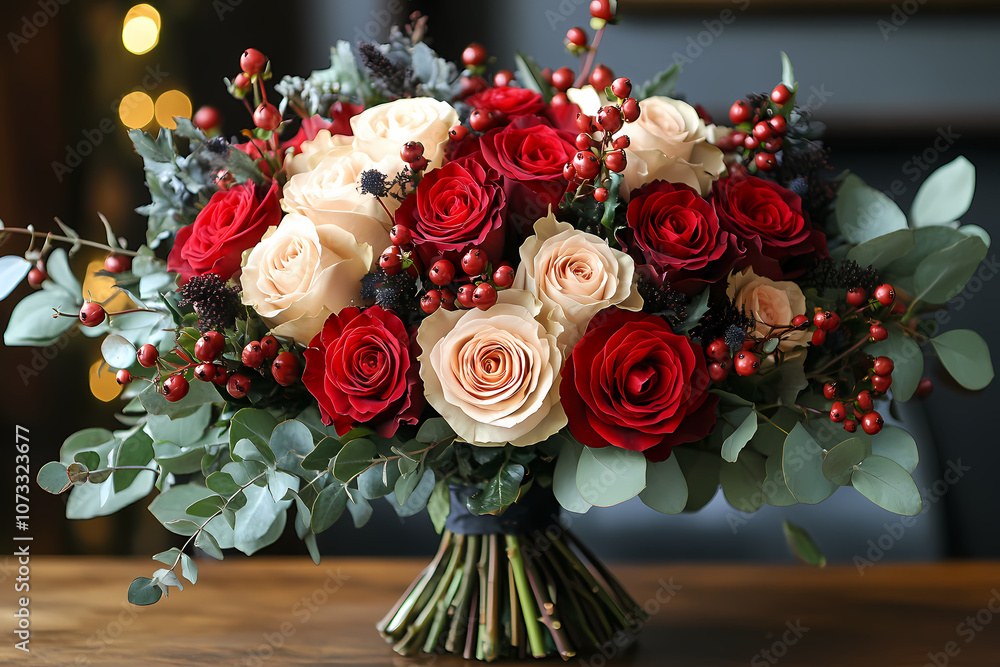 Obraz premium Valentine's Day Rose Bouquet