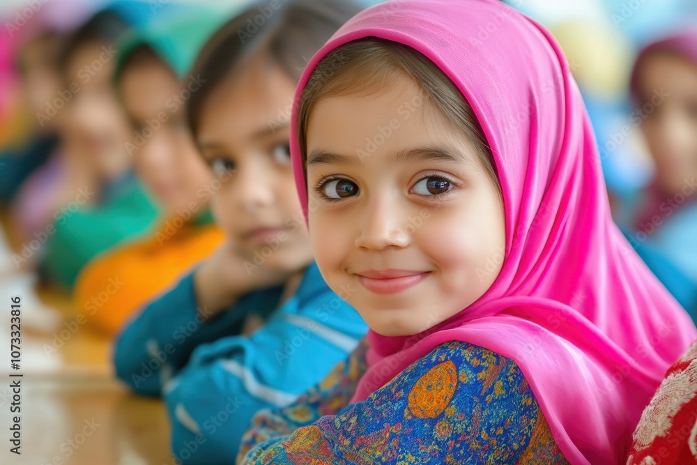 Children from different cultures learning together in a classroom, highlighting the right to education Children from different cultures learning together in a classroom, highlighting the right to education