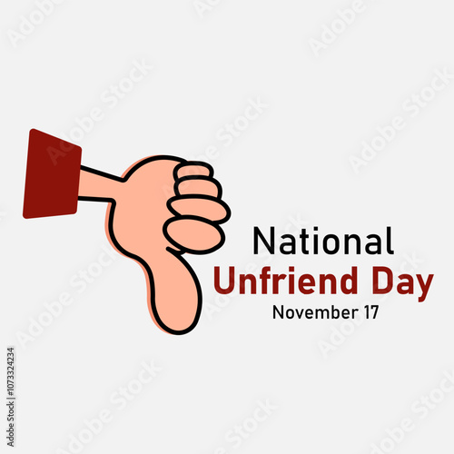 vector graphic of National Unfriend Day good for national National Unfriend Day celebration. flat design. flyer design.flat illustration.