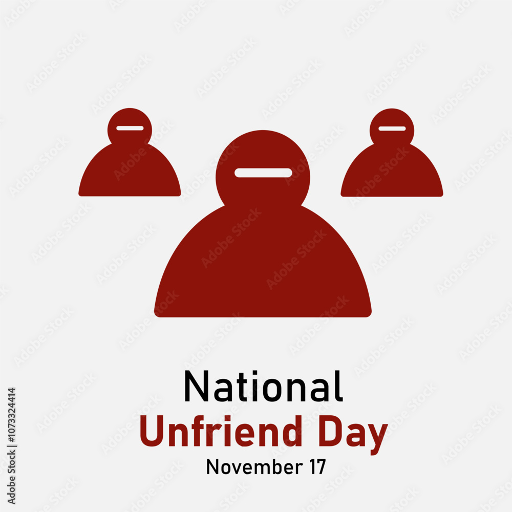 vector graphic of National Unfriend Day good for national National Unfriend Day celebration. flat design. flyer design.flat illustration. vector graphic of National Unfriend Day good for national National Unfriend Day celebration. flat design. flyer design.flat illustration.