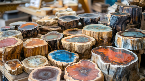 Exploring the Stunning Varieties of Petrified Wood: Unique Textures, Colors, and Natural Artistry Captured in NatureÆs Masterpieces