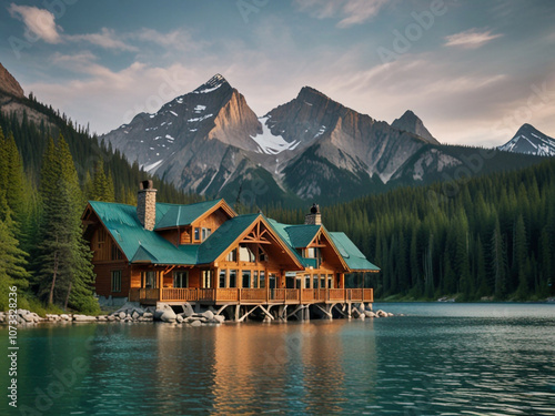 Hidden Paradise: Secluded Emerald Lake Surrounded by Nature photo