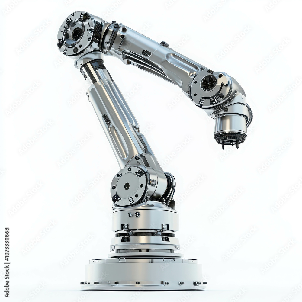 Detailed 3D Model of a Robotic Arm with Articulated Joints Designed for Industrial Automation and Precision Tasks in a High-Resolution Gigapixel Format Detailed 3D Model of a Robotic Arm with Articulated Joints Designed for Industrial Automation and Precision Tasks in a High-Resolution Gigapixel Format