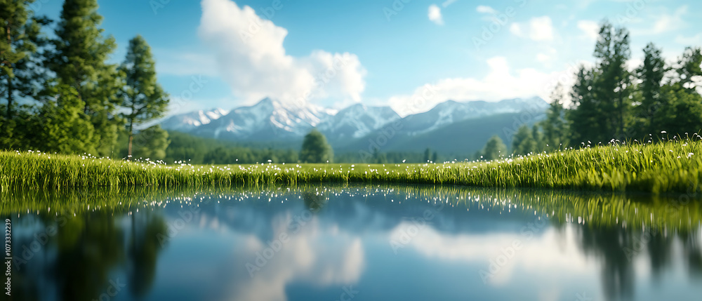Fototapeta premium Celebrate united states independence day with fireworks reflections over a serene lake