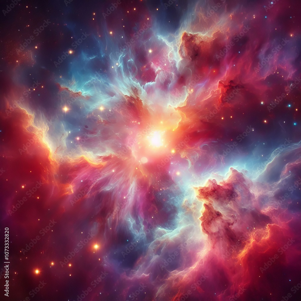 Nebula A colorful illustration of a nebula with a stunning view Nebula A colorful illustration of a nebula with a stunning view