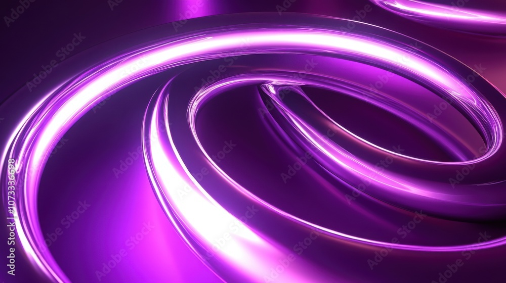 Abstract Purple Glowing Lines 3D Render - Geometric Design Abstract Purple Glowing Lines 3D Render - Geometric Design