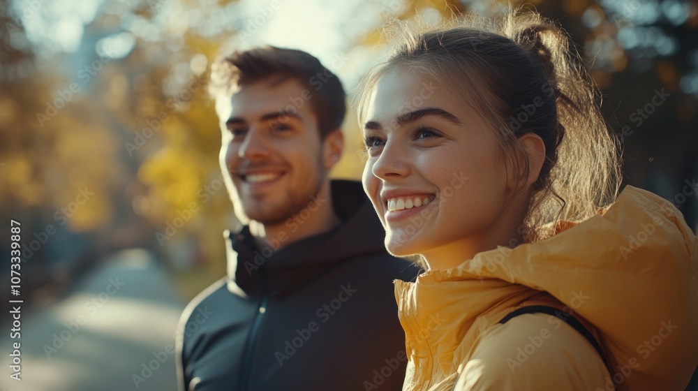 Fototapeta premium Autumnal Couple, Park