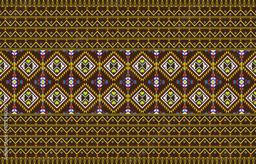 Wallpaper Mural Geometric ethnic pattern traditional Design for background,carpet,wallpaper,clothing,wrapping,Batik,fabric,sarong,Vector illustration embroidery style. Torontodigital.ca