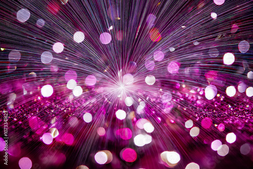 Abstrakter Hintergrund von Glitter lichtern in Silber und Pink photo