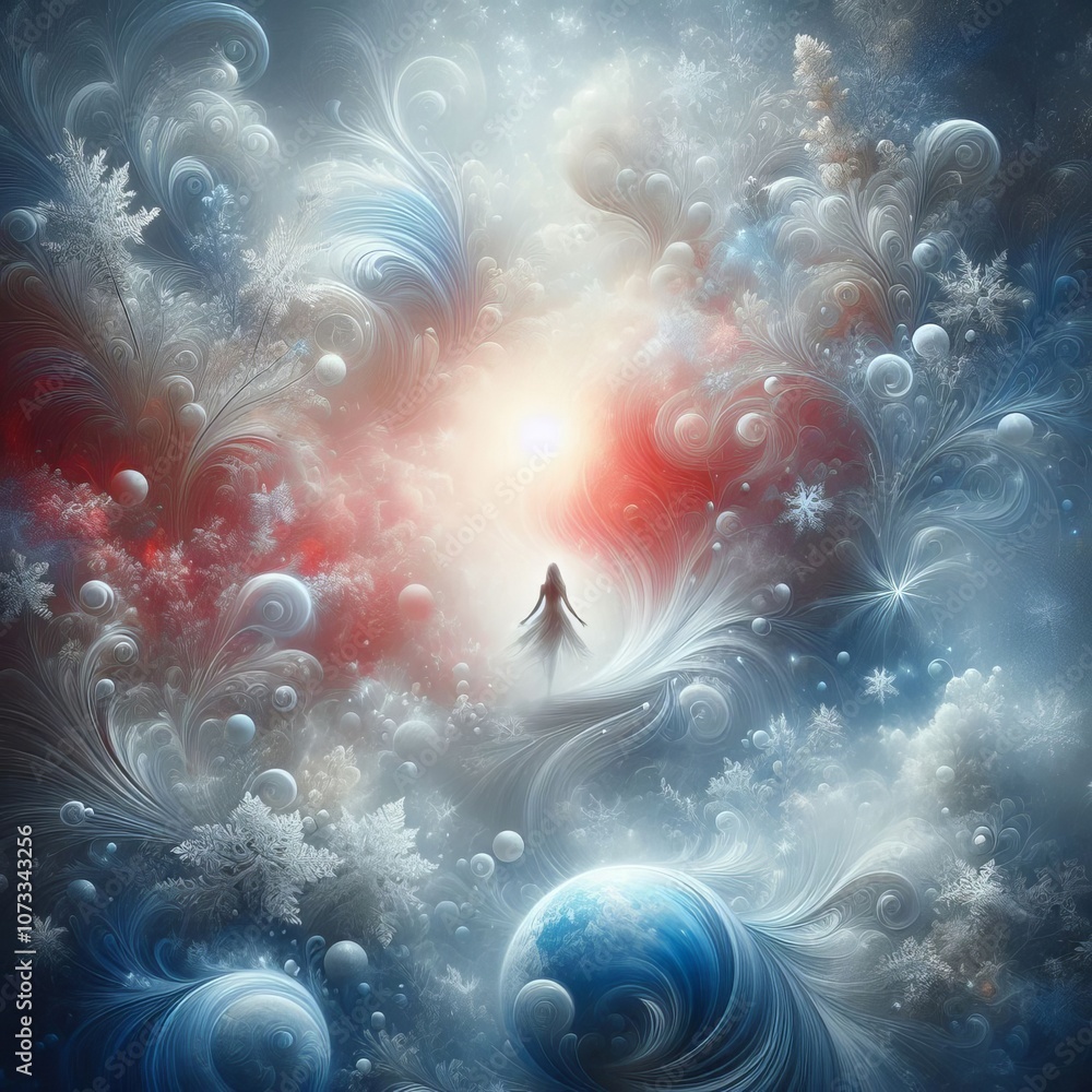 Winter Dreams A swirling mist of white representing the ethereal Winter Dreams A swirling mist of white representing the ethereal