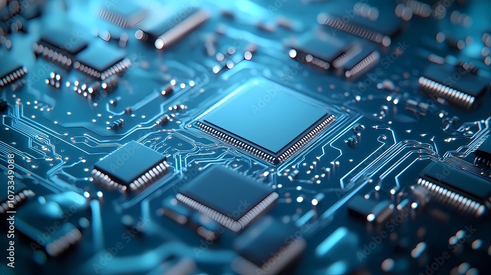 Microchip and circuit texture, forming a dense, intricate abstract pattern for backgrounds, tech displays, and industry-related promotional visuals Microchip and circuit texture, forming a dense, intricate abstract pattern for backgrounds, tech displays, and industry-related promotional visuals