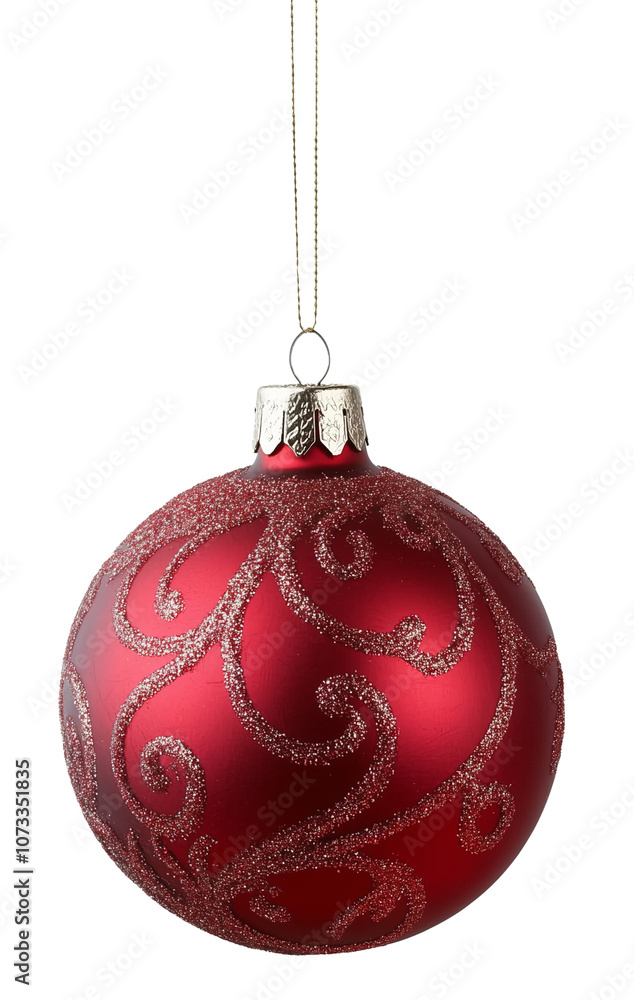 a red ornament from a string, PNG a red ornament from a string, PNG