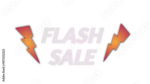 Flash sale animation with black background