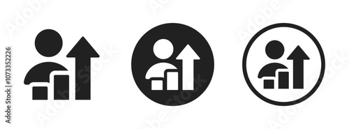 Salary increase vector icon. Vector wages increase sign